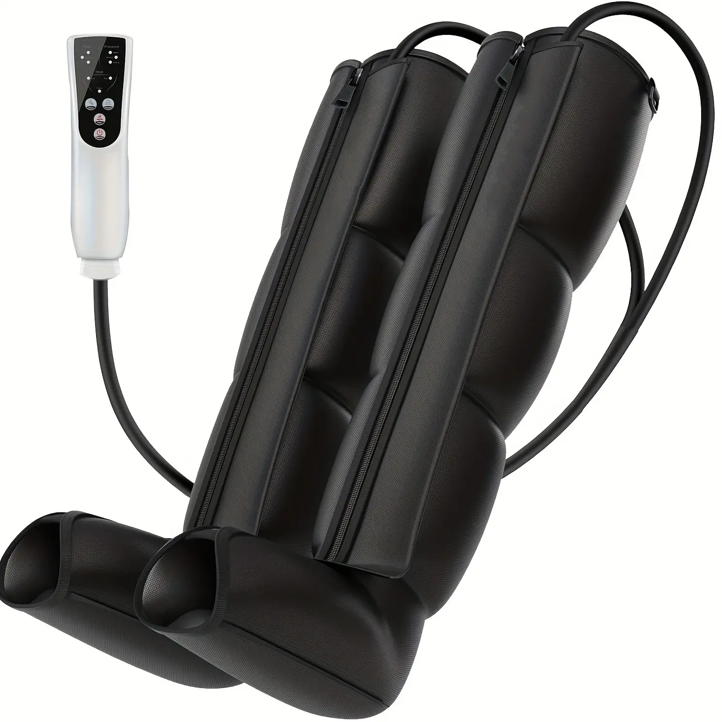 Professional Air Compression Relax Leg Massager, 2 Pairs Full Compression Boots with 3 Adjustable Intensities, Dynamic Sequential Massage for Circulation Improvement & Post-Workout Recovery