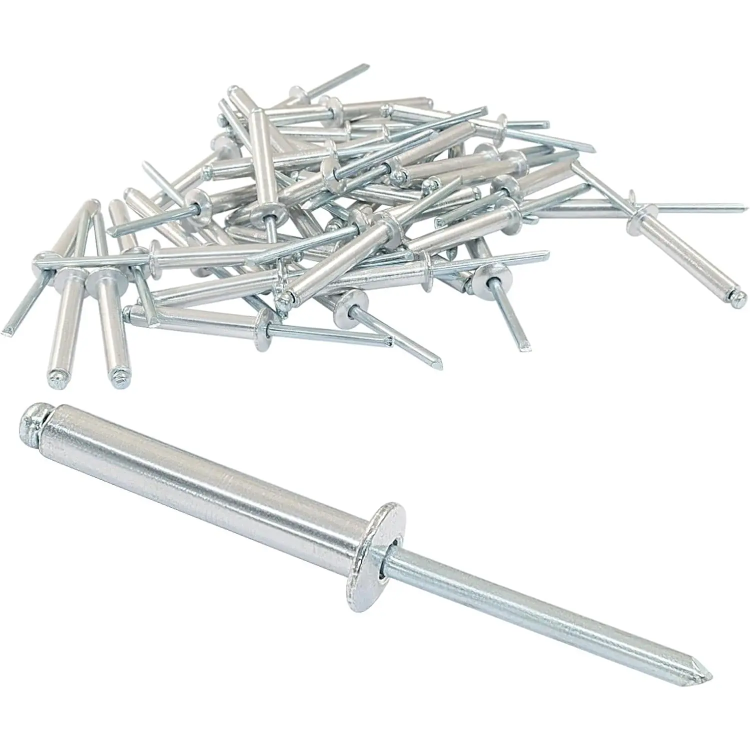 Stainless Steel Marine Grade Blind Rivets, 3/16 x 1-1/4 in, 60-Count Pop Rivet Kit with Mandrel Tool, Rust-Resistant Secure Fastening for Multiple Applications