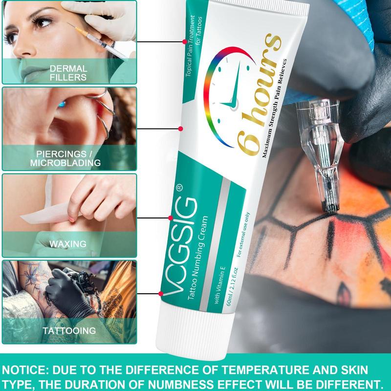 Tattoo Numbing Cream, 6 Hours Maximum Strength Tattoo Care Cream, Fast Absorption Tattoo Care Product for Tattoo Aftercare