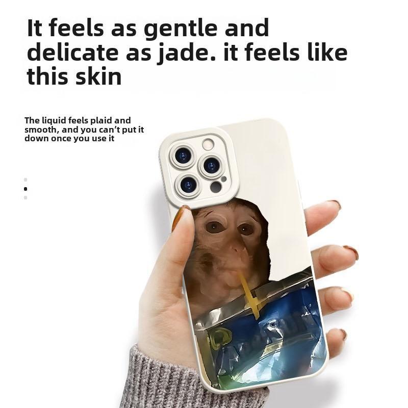 Cute Monkey Pattern Phone Case , TPU Soft Silicone, Fully Protected and Shockproof For iPhone 17 16 15 Pro Max 14 13 12 11 X Plus Air Mini Funny Clown
