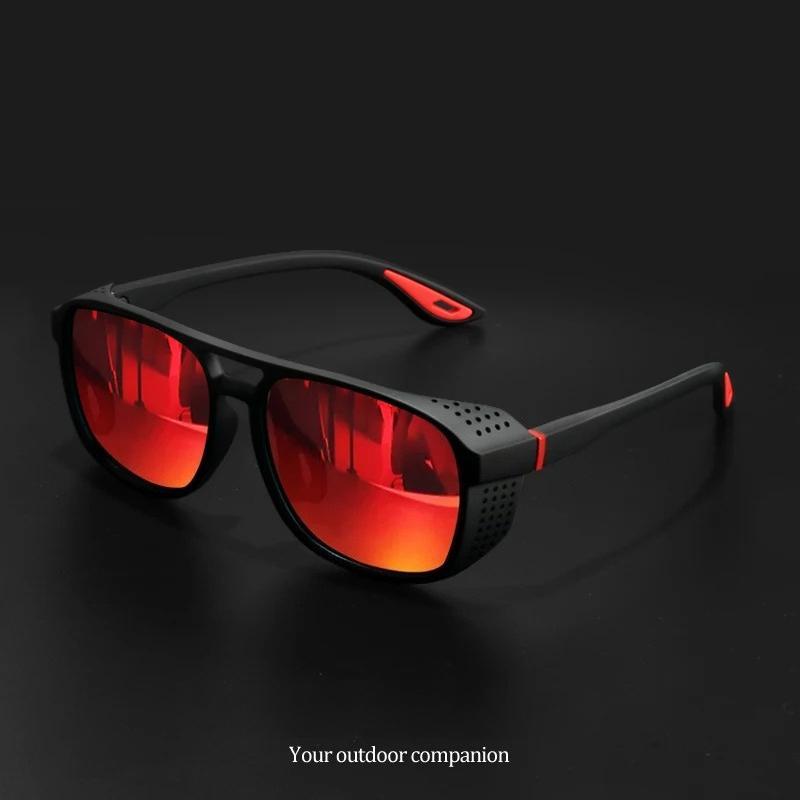 Polarized Sports Sunglasses, UV400 Windproof Wraparound Cycling Running Eyewear, Lightweight Outdoor Driving Shades with Flexible Spring Hinges for Men Women