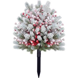 outdoor artificial flower decoration, 1 count fake green plant, artificial mixed flower, artificial flower bouquet, uv resistant and easy to install for porch patio garden decoration