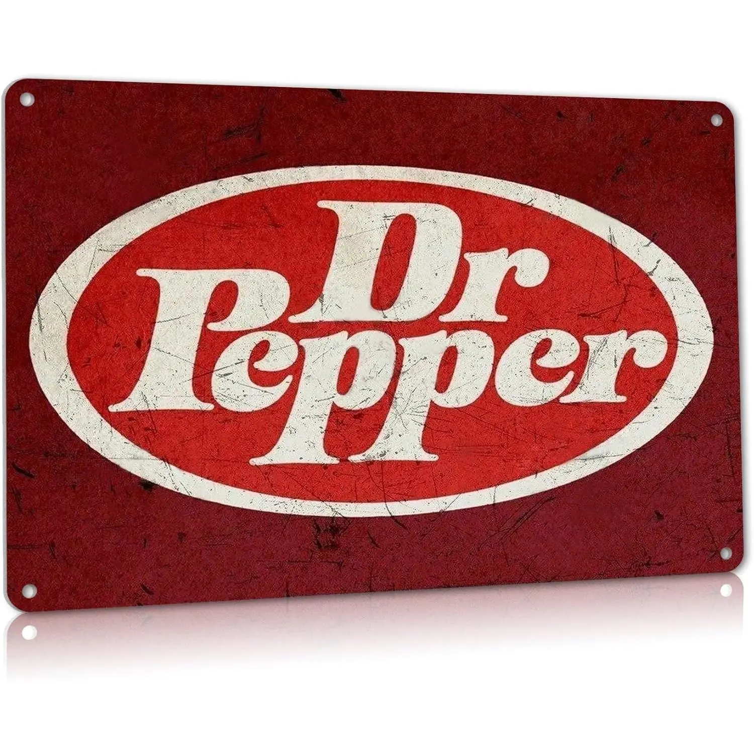 Dr Soda Pop Store Advertising Pepper American Aesthetic Vintage Retro Metal Wall Decor Sign (8x12in) - Mountable, Lead-Free Metallic Wall Sculpture Plaque with Hardware, Home Decor for Bars, Ideal New Business Opening Gift, Room Decor, Home Decor Items