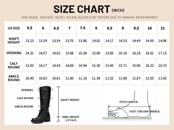 Athlefit Women's Knee High Boots Wide Calf Buckle Riding Boots Square Toe Lace Up Chunky Low Heel Booties Girl Footwear