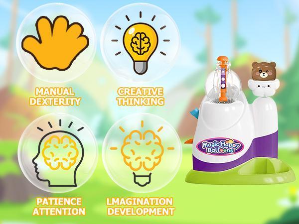 DIY Animal Balloon Maker Craft Kit for Kids | 60 Balloons, 134 Accessories | Magic Sticker Balloon Set, Build Multiple 3D Models | Valentines Day, Birthday & Party Gift for Boys and Girls