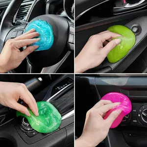4-Pack Car Cleaning Gel, Multi-use Dust Remover Slime, Interior Cleaner for Car Vents & Keyboards
