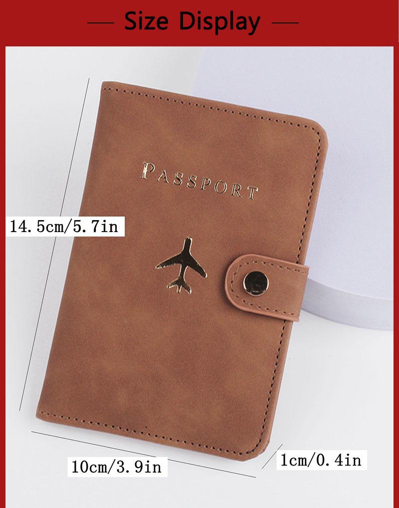 Leather Passport Holder Covers Case Waterproof Travel Credit Card Wallet Cute Passport Book for Women/Men Buckle Passport Cover