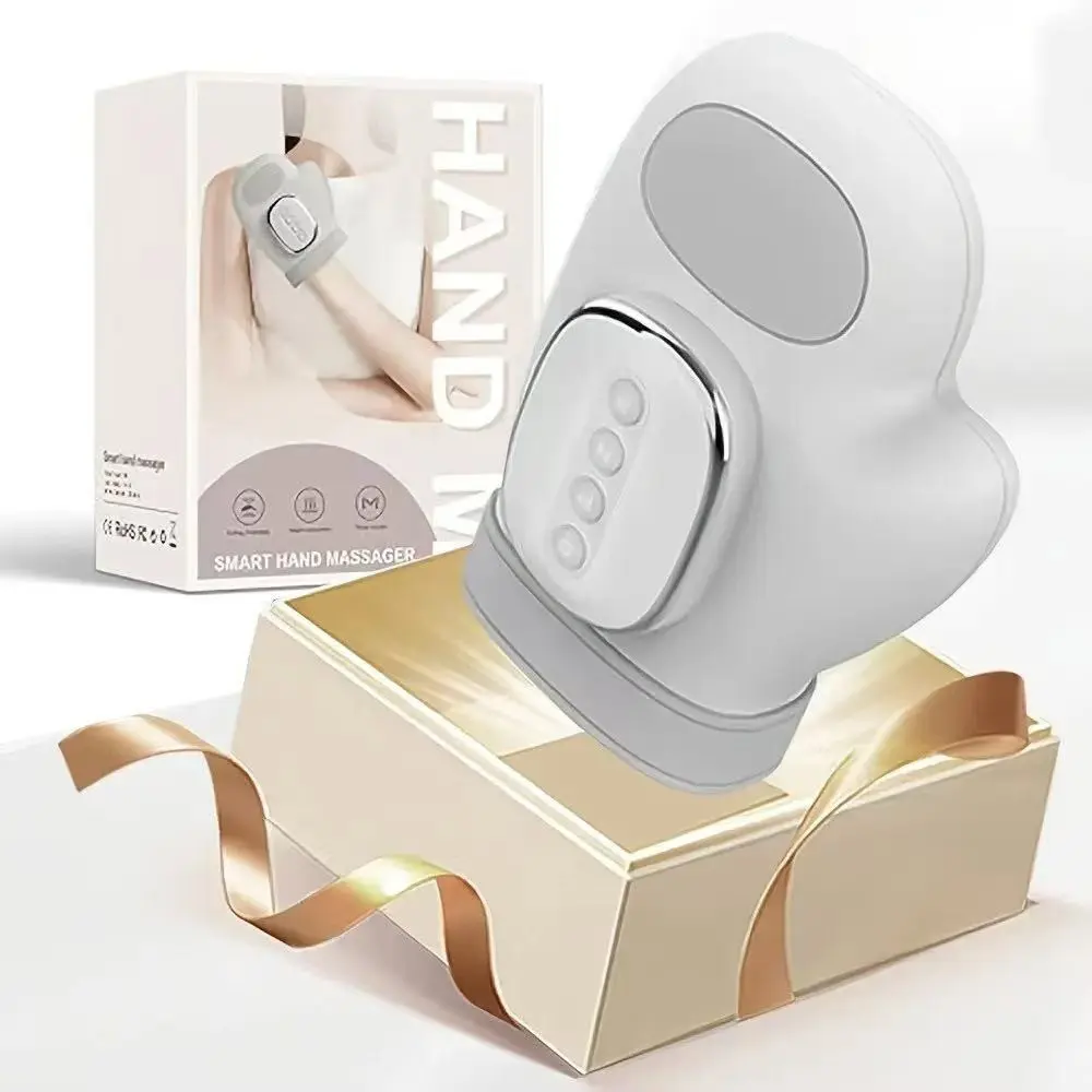 Hand Massage Device with Heat Therapy and Pressure Massage, Relieves Joint Pain, 3D Stereoscopic Pressure, Ideal for Office Workers and Gamers