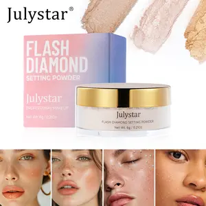 Shimmer Loose Powder Concealer, Diamond Honey Powder, Fine Sweat-Proof Long-Lasting Oil-Control Mattifying Setting Powder
