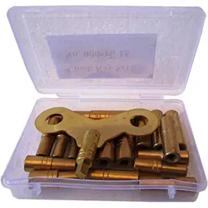 Brass Blessing 18 Piece Clock Winding Key Set - Original Brass, Odd/Even Number (5020)