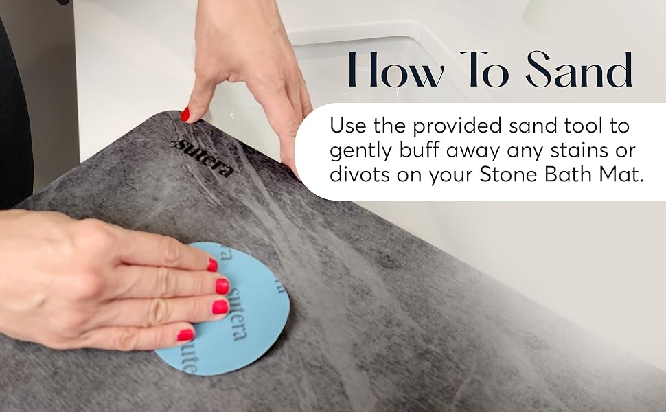 Diatomaceous Earth Shower Mat, Non-Slip Super Absorbent Quick Drying Bathroom Floor Mat, Natural, Easy to Clean