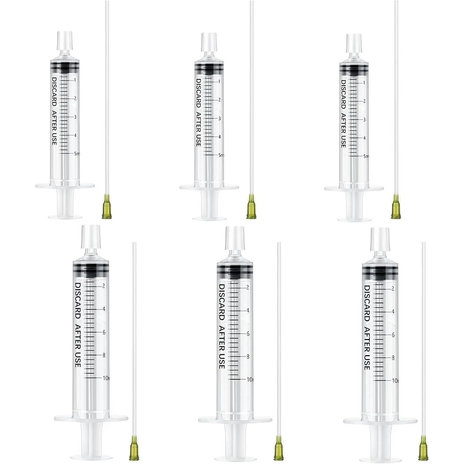 6 Pcs Perfume Syringe Extractor 5ml 10ml Decant Kit, Clear