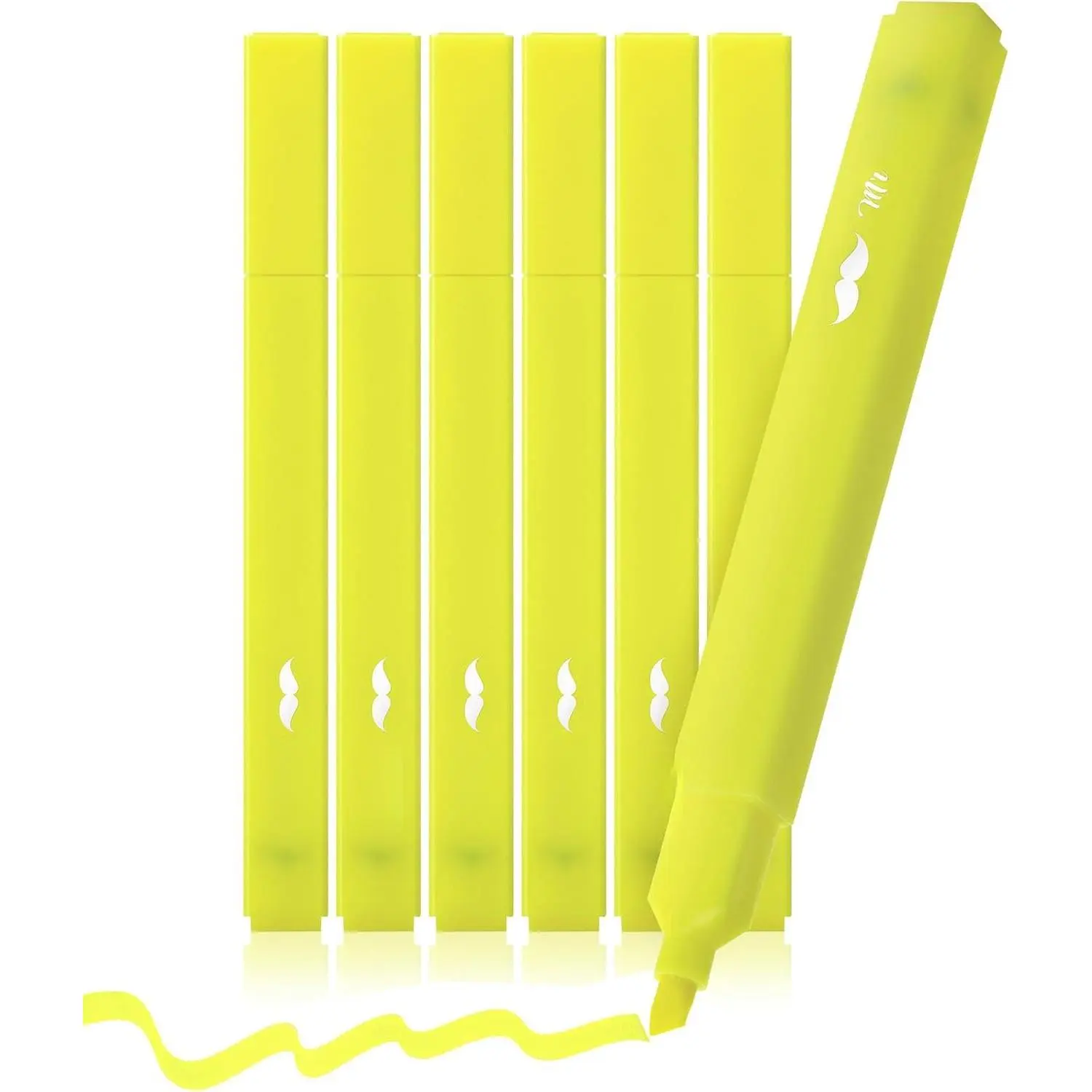 - Yellow Aesthetic  Highlighters No Bleed Through, 6 count | Chisel Tip, Cute Highlighter for Journaling Supplies and School Accessories,  Highlighters and s No Bleed