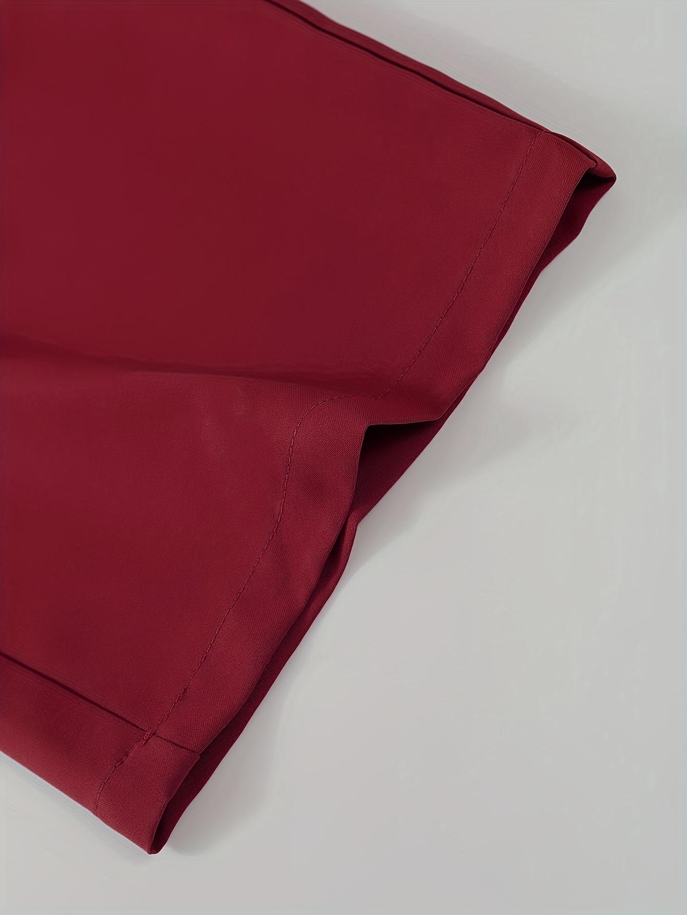 Men's Casual Set - Suit-Inspired Short Sleeve Shirt & Loose Straight Pants - Polyester, Machine Washable