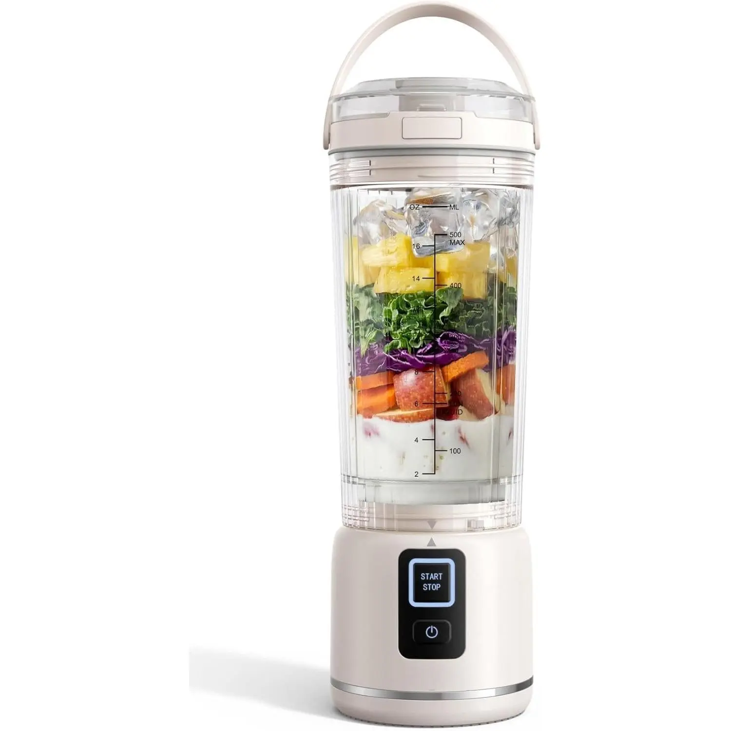Personal Portable Blender for Shakes & Smoothies, 6000mAh Cordless USB-C Rechargeable Blender with 2 Blend Modes, Leakproof Travel Lid, Dishwasher Safe, Ideal for Gym Office Kitchen,