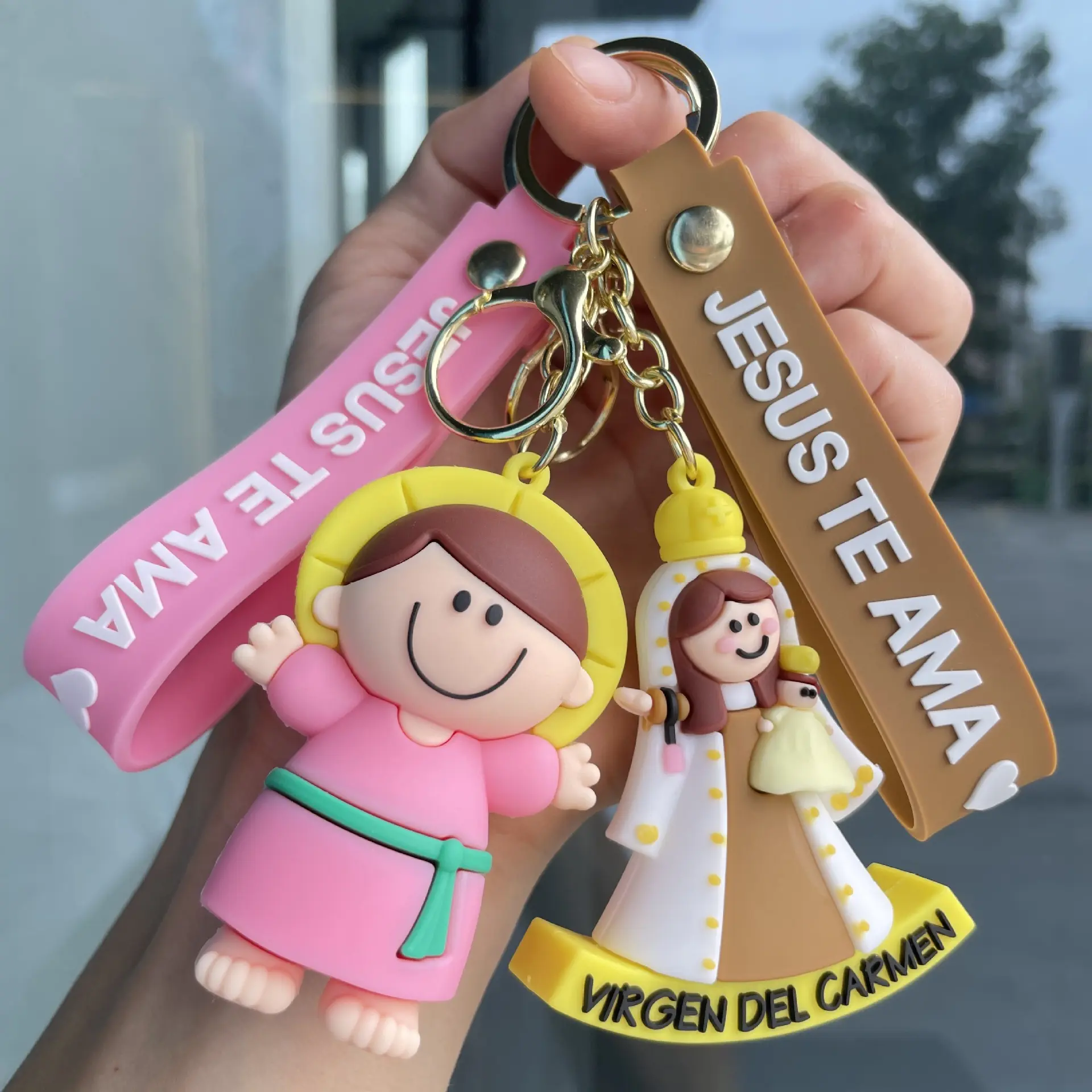 Cute Cartoon PVC Soft Rubber Keychain - Creative Doll Bag Charm & Aesthetic Character Keyring, Durable Flexible Purse Pendant, Trendy Backpack Hanging Accessory, Unique Car Key Holder & Perfect Small Gift for Kids & Friends