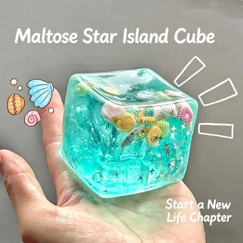 Soft Stress Relief Ball, Ocean Sensory Toy, Slow Rise Soft Toy, Suitable for Kids and Adults, Malt Block, Squeeze Toy Relaxation Gift