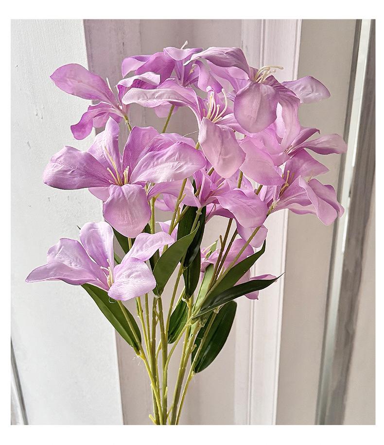 Oil painting style flame orchid artificial flower home living room decoration wedding hall garden setting shop window decoration