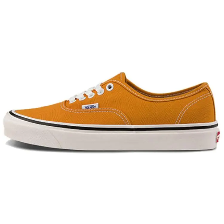 Vans Authentic 44 DX Canvas Low-Top Skate Shoes for Men and Women in Orange Verifiable, with credentials and supporting global authentication