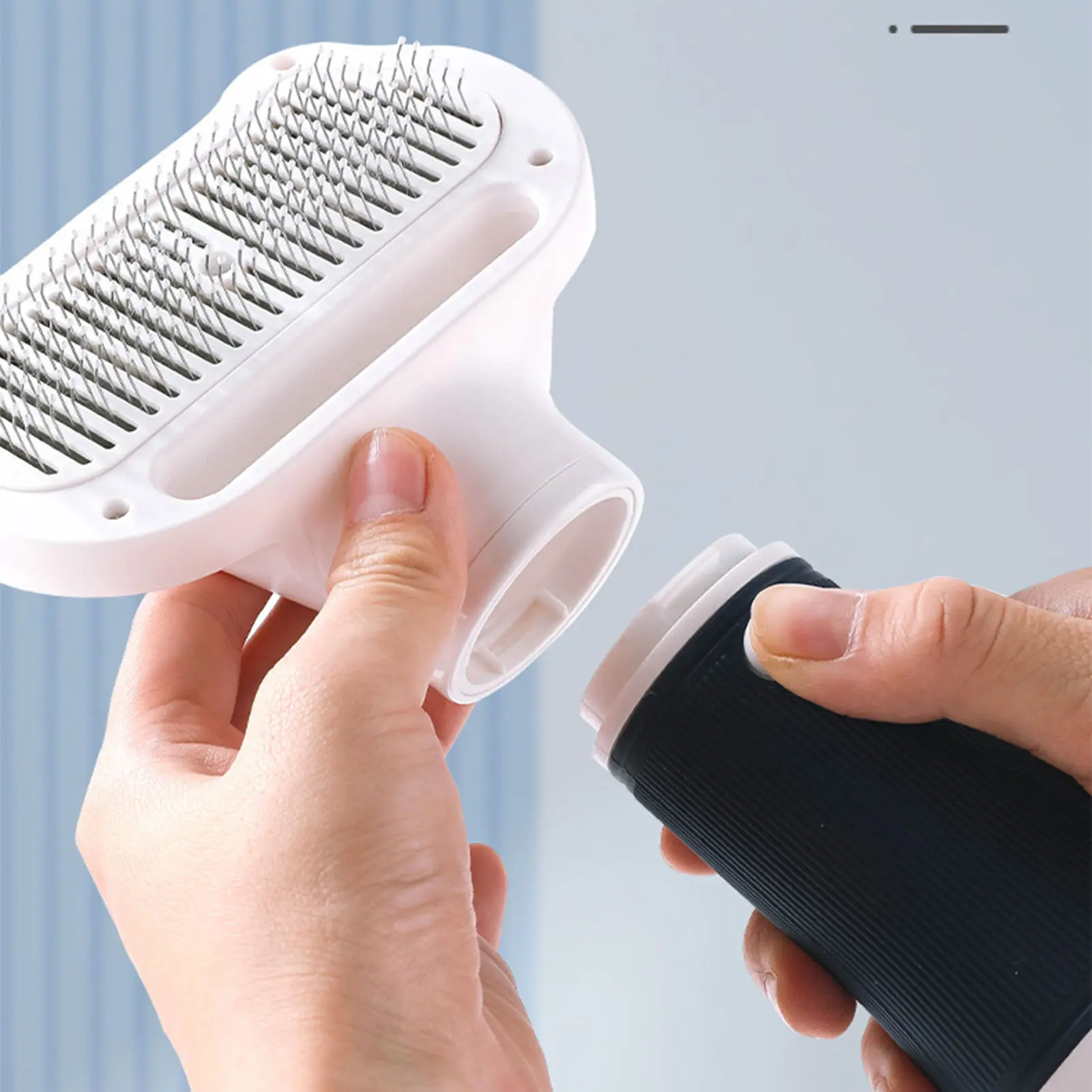Pet Hair Dryer with Slicker Brush Low Noise 600W 3 Temperature Adjustable 3 in 1 Grooming Dog Blow Dryer for Cats