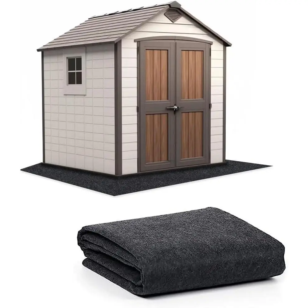 Waterproof Outdoor Storage Shed Floor Mat, 8.2 x 6 ft