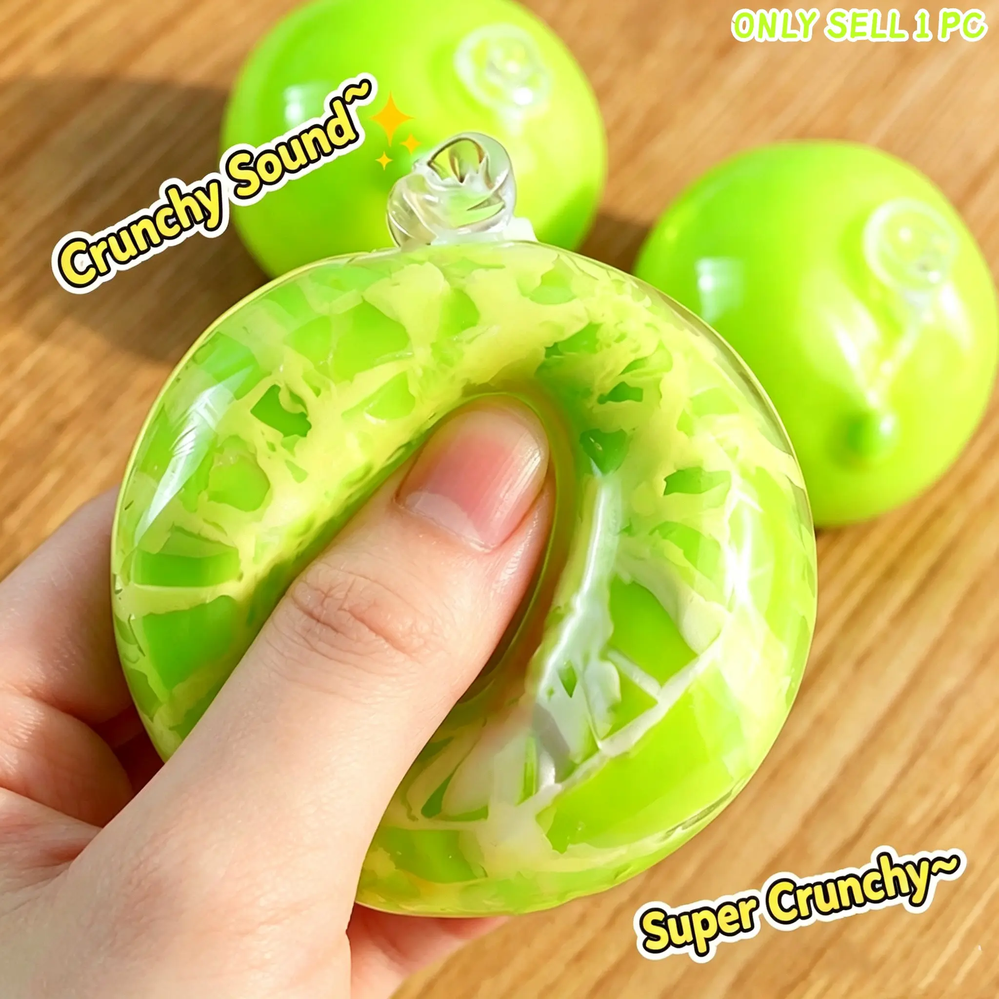 Wax Cracking Squishy Toy, Wax Cracking Ball, Slow Rebound Waxs Squishy with Crackling Texture, Soft Sensory & Stress Relief, Sensory Stress Balls