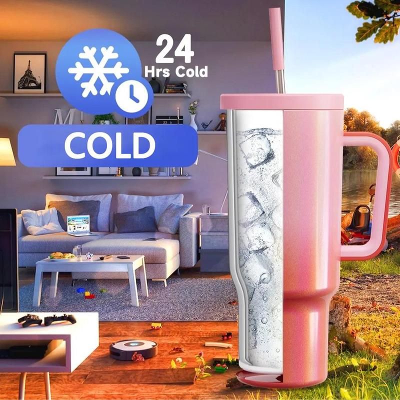 【Meoky】40oz Classic Straw Handle Cup, Multi-grid Ice Cube Mold, Leak-proof Cup Lid, Silicone Handle, Non-slip Noise Reduction Pad At The Bottom, Stainless Steel Thermos Cup, Wide Mouth and Narrow Bottom, Valentine's Day Gift, Tumbler Cups 【Meoky】40oz Classic Straw Handle Cup, Multi-grid Ice Cube Mold, Leak-proof Cup Lid, Silicone Handle, Non-slip Noise Reduction Pad At The Bottom, Stainless Steel Thermos Cup, Wide Mouth and Narrow Bottom, Valentine's Day Gift, Tumbler Cups