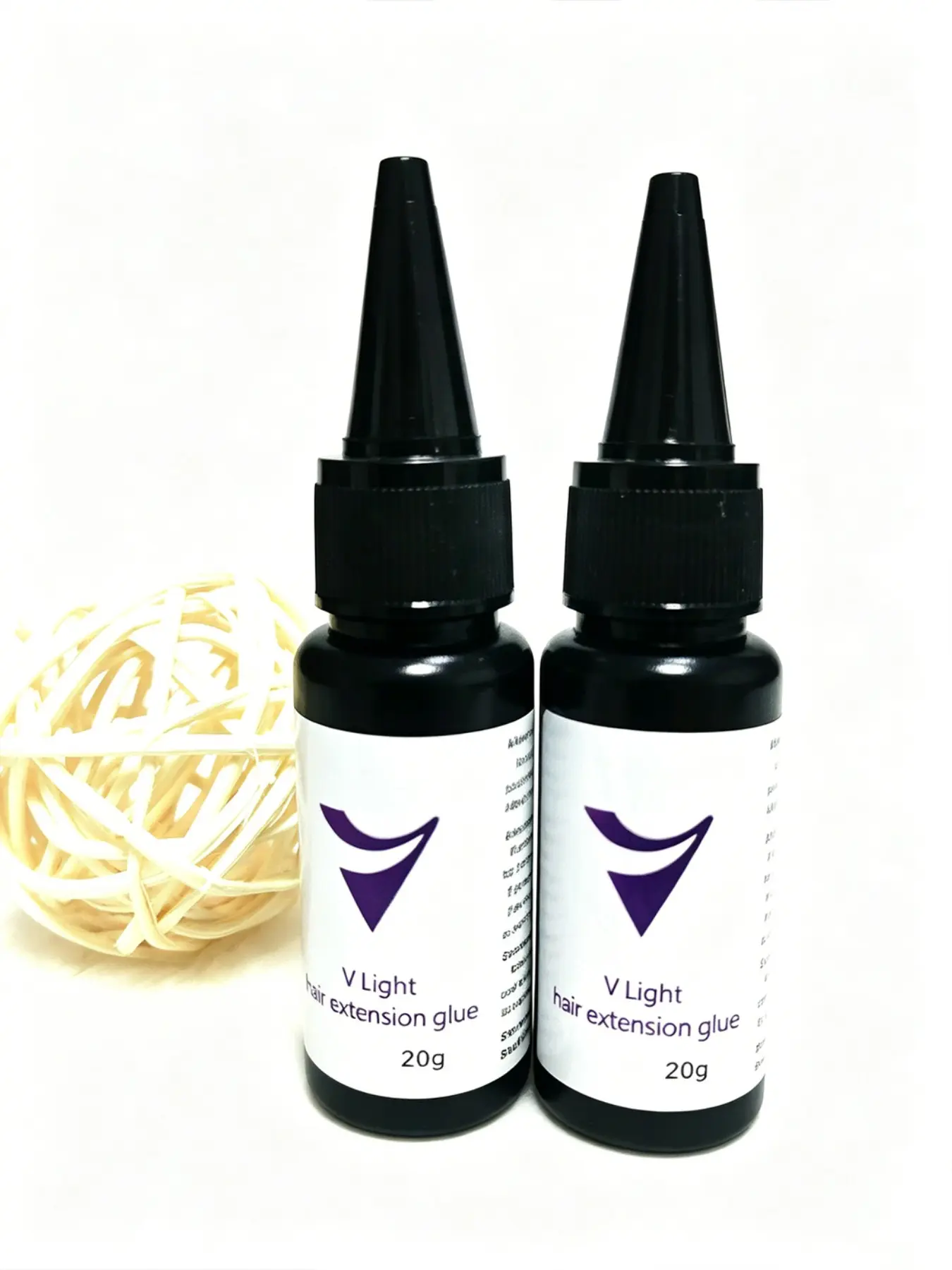 20g V Light Hair Extension Glue Strong Hold UV Hair Extension Adhesive For  V-Light Hair Extension Installation