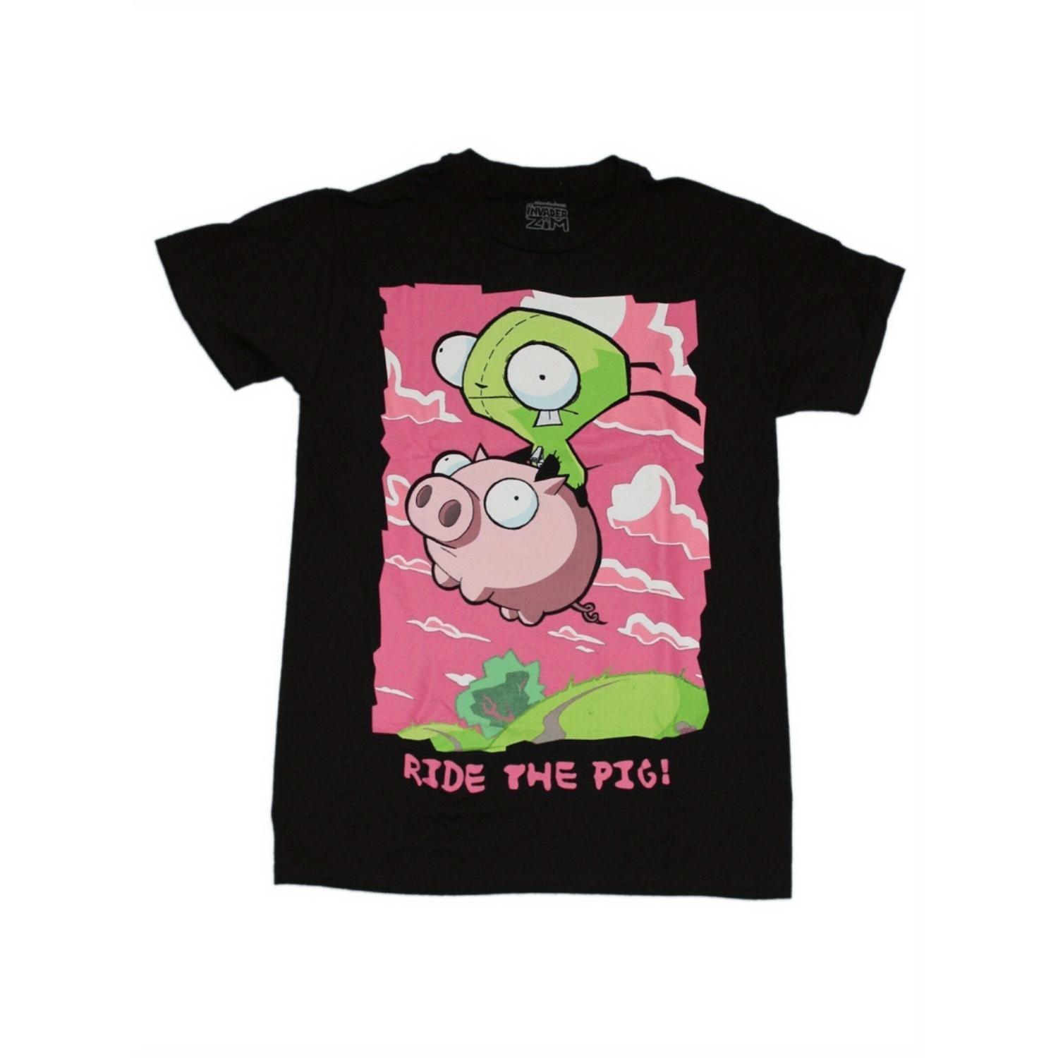 Invader Zimm Bold Fashion Statement On A Pig Cotton T Shirt Ride Exploring Boundaries With Style