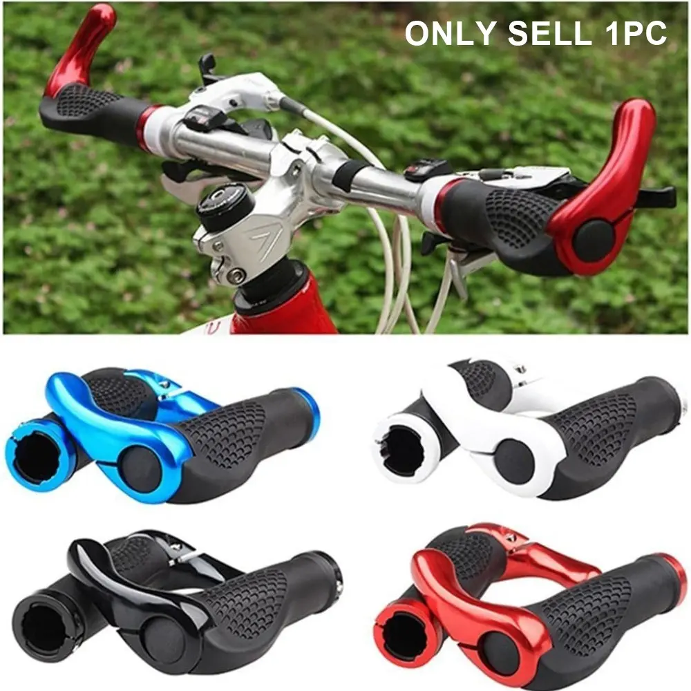 Ergonomic Lock-On Bike Grips – Ergonomic Lock-On Mountain Bike Grips with Anti-Slip Rubber, Aluminum Alloy Inner Clamp, Shock-Absorbing Handlebar Grips for MTB, BMX, Scooter, Cycling