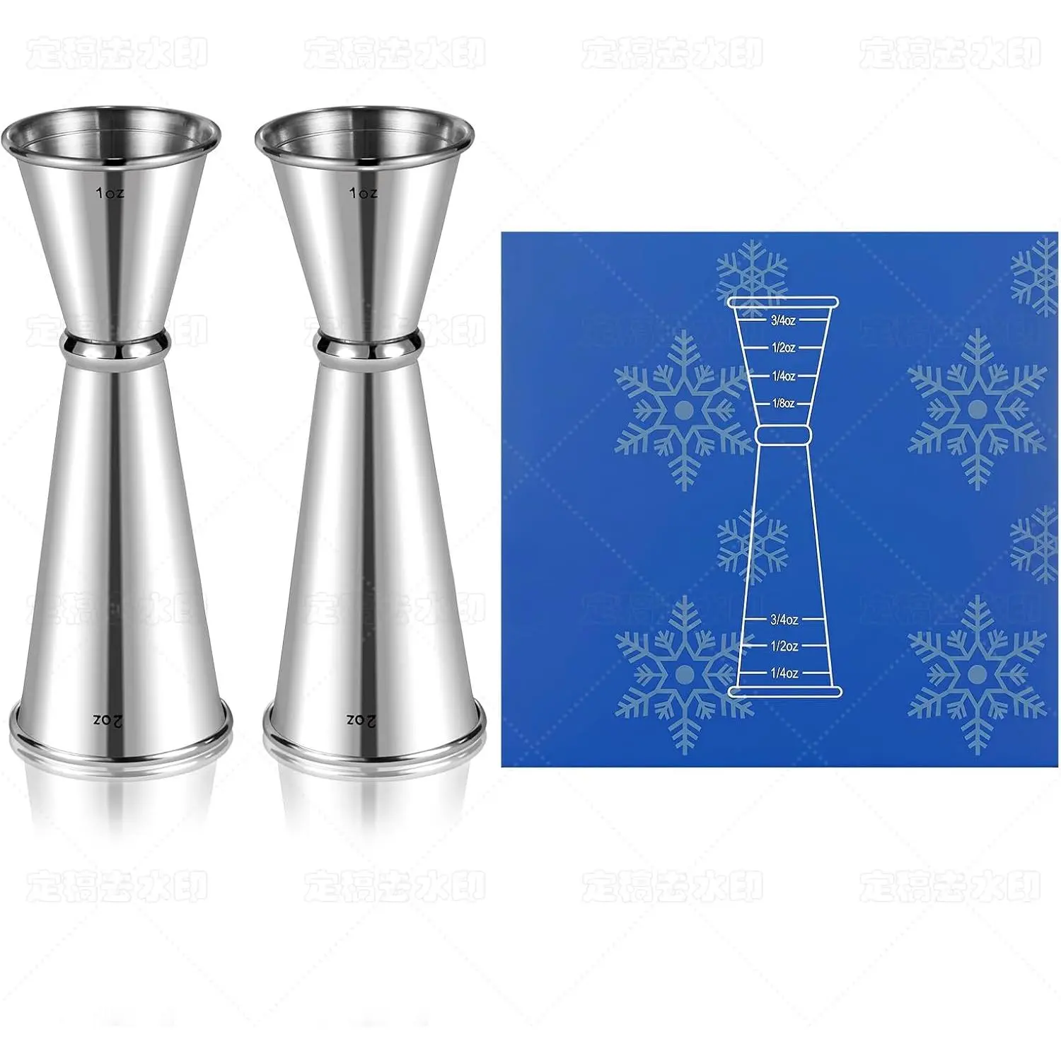 2oz 1oz   Jigger with 7 Measurements Inside for Bartender, 304 Stainless Steel Heavy-Duty Jigger, Bar Accessories for The  Bar Set ()