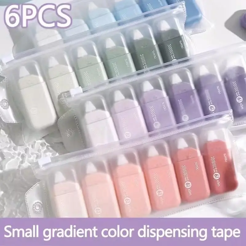 6-Piece Glue Roller Tape Set, Total Length 1181.1 Inches, High Adhesion, Residue-Free, Ideal for Crafts and Office Use