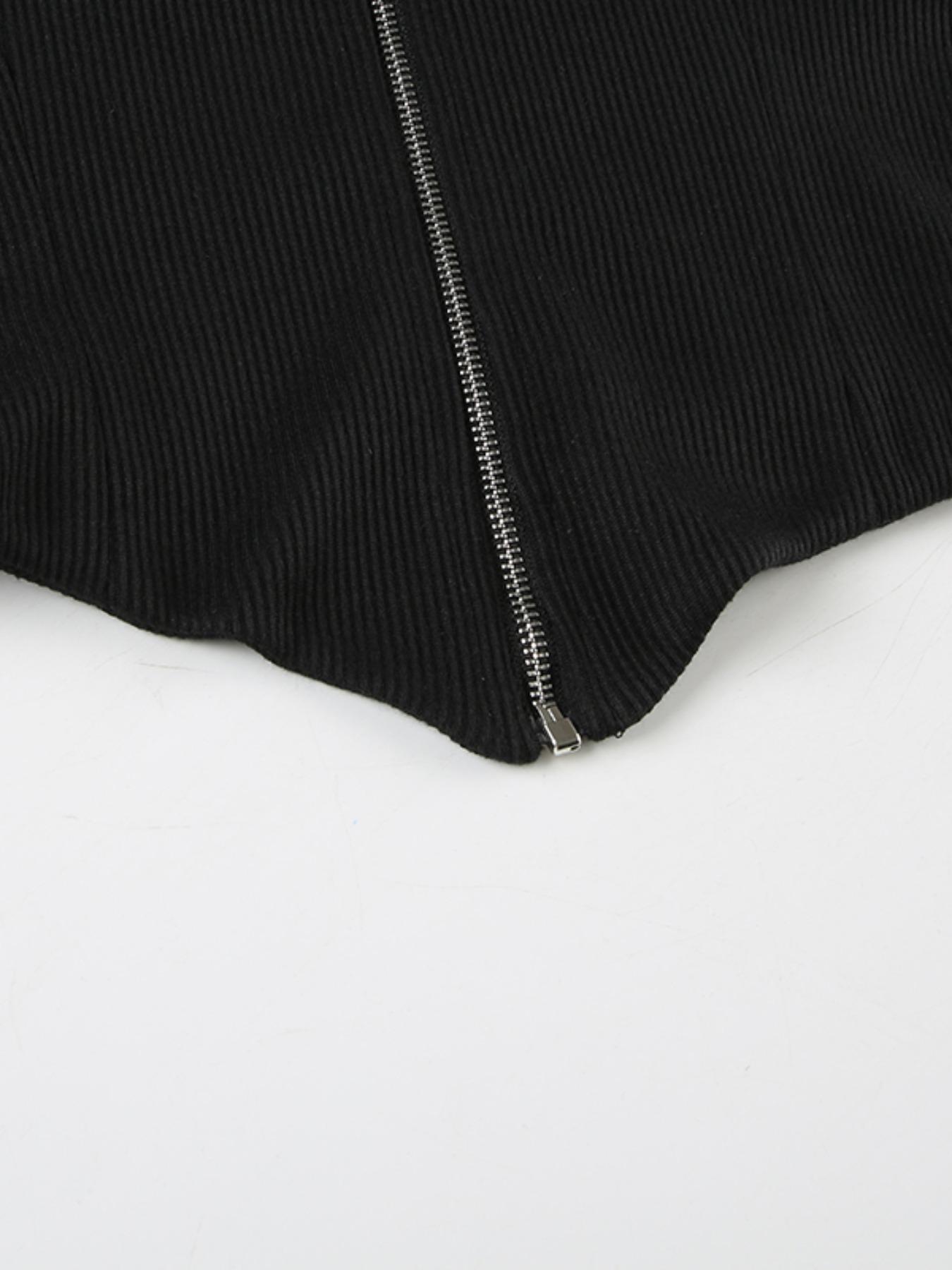 Women's Zip Up Tight Hoodie Jacket, Street Fashion Casual Long Sleeve Outerwear for Daily Outdoor Wear, Women Clothing for Fall & Winter