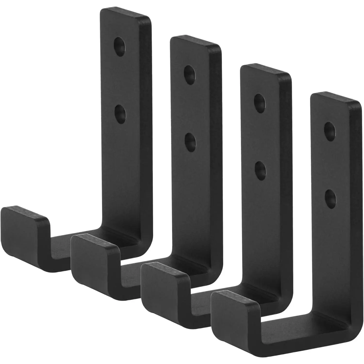 4 Pack Heavy Duty Steel J Hooks, 2-3/4" Wall Mount Garage Hanging Brackets