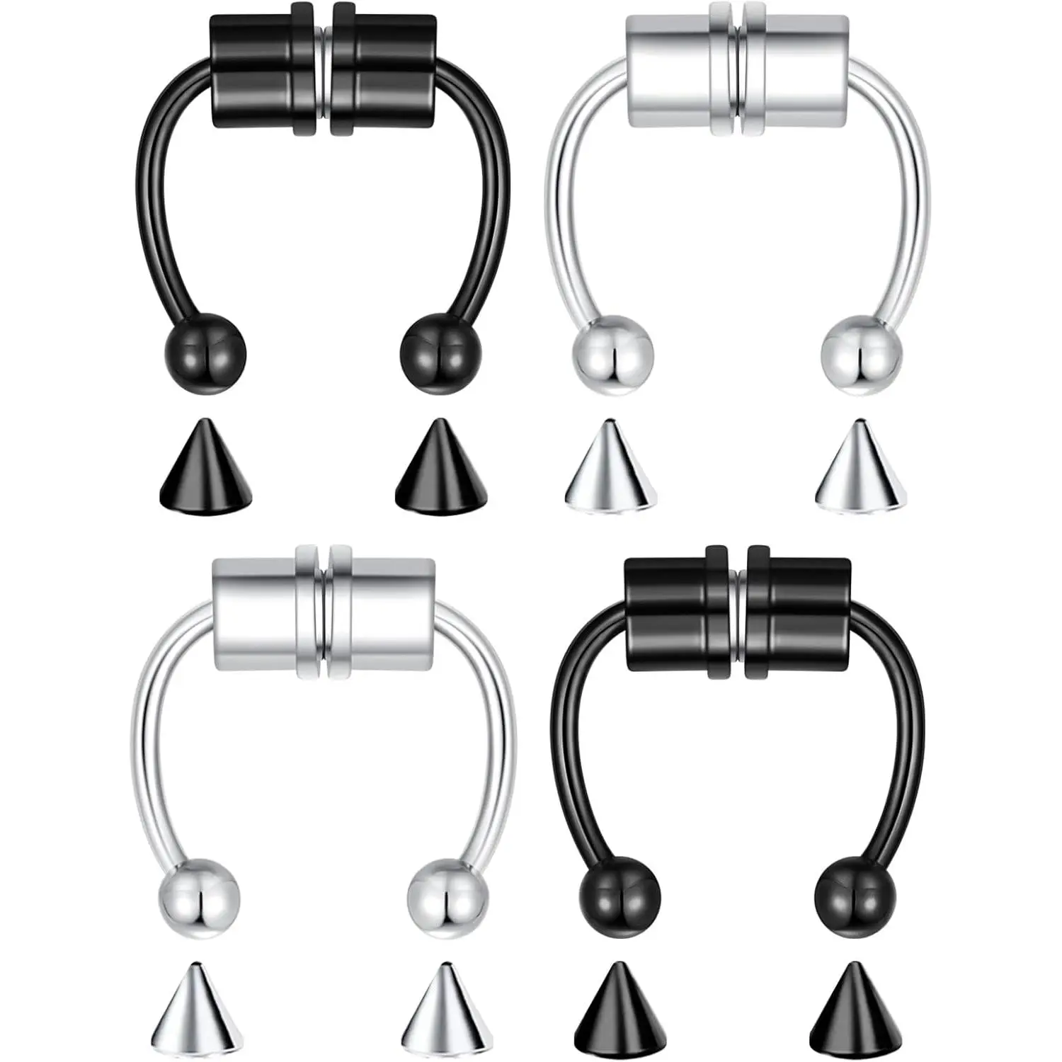 1-16Pcs 16G 18G 20G 22G Nose Rings Hoops Nose Piercings  Nose Ring  Septum Nose Ring  Lip Rings  Septum   Nose   Nose Hoop Faux Nose Rings Clip  Nose Cuffs Nose   Nose Rings for Women Men Nose Hoops Cartilage Hoop Earring