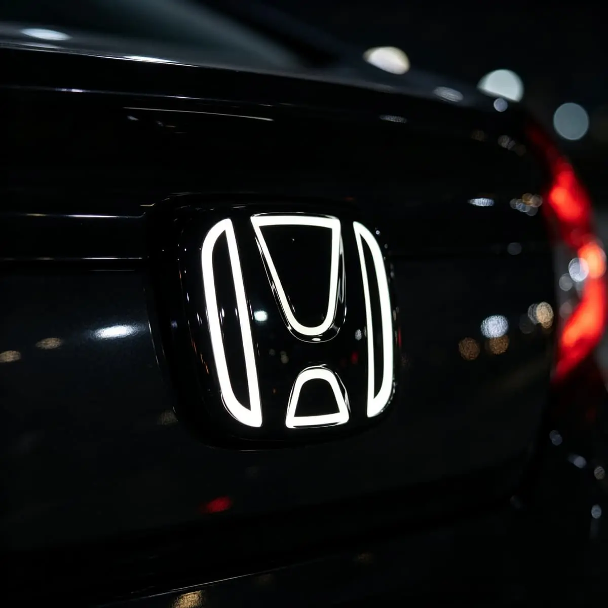 Plug & Play Honda LED Rear Emblem Light - Emblem Shape, Glow Effect LED Illumination, Waterproof, Self-Adhesive, Easy Install Custom Car Logo for Civic/CR-V/Accord, Enhances Night Visibility
