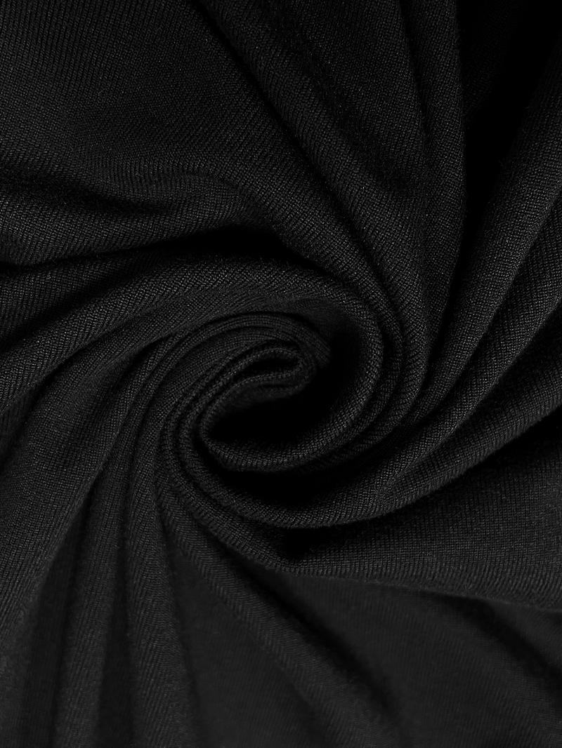 Women's Plain Ruched Drawstring Split Thigh Bodycon Dress, Lady Casual Asymmetrical Round Neck Shortsleeve Dress for Party Club Dating Wear, Women's Dress for Summer, Womenswear, Minimalist Date Night Dresses, Bodycon Side Slit, Formal Bodycon Dress