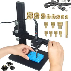Heat Set Insert Tool with 370 count Threaded Inserts Brass Inserts  Printing,Heat Set Insert tip for Thread Knurled Nut M2/M3/M4/M5/M6(1/4)/M8... B0CNWJR455