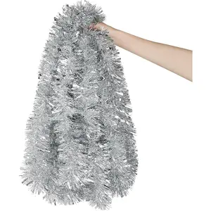 33 Feet Silver Tinsel Garland, Christmas Metallic Hanging Tinsel Garland for Xmas Tree Home and Party Decorationfidget toys