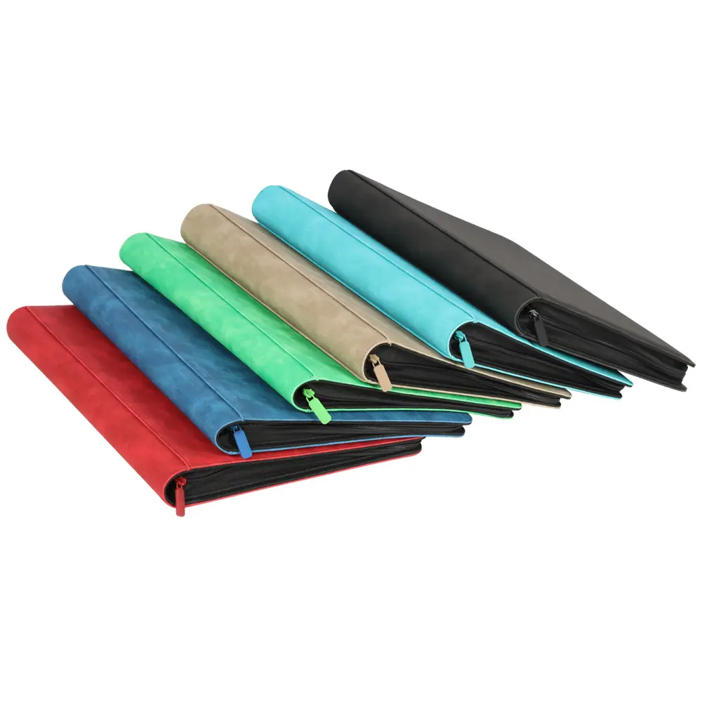 Large 216-Pocket Zippered Toploader Binder – 9-Slot Clear Pages, PP Heavy-Duty Card Storage Case