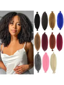 African Hand-Torn Caterpillar Wig, Synthetic Hook Needle Hair Roll, Voluminous Natural Braids, Marley Braid Extension