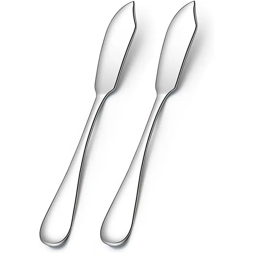 AOOSY Stainless Steel Butter Knives, Cheese Knives, Butter Spreader for Kitchen Restaurant Party,Set of 2