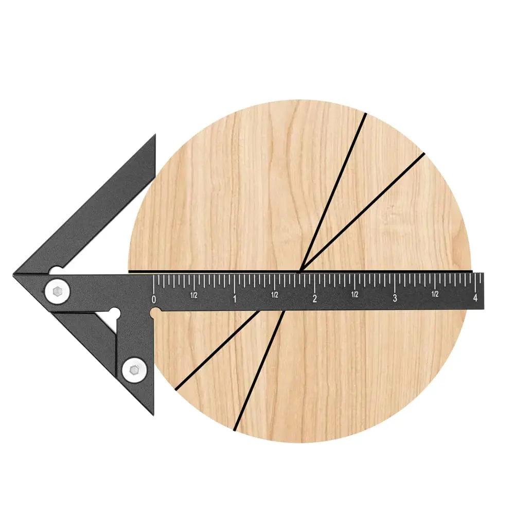Circle Center Positioning, 45/90  Positioning Ruler, Right Angle Positioning, Centerline Positioning, Multi-Function  Ruler, High-Precision Measuring Ruler,044BK