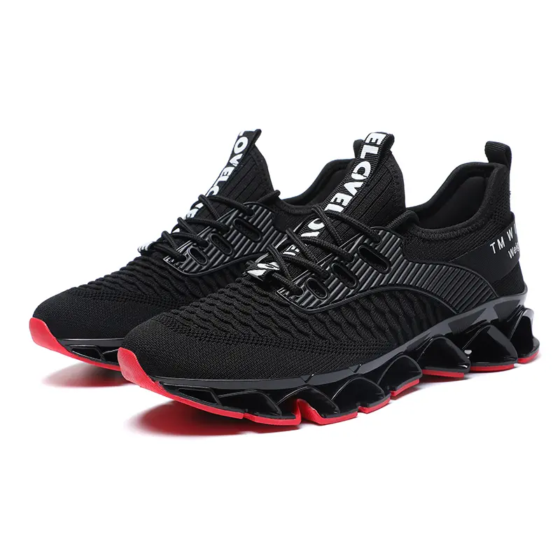 Men's Blade Cushion Running Shoes Fashion Non-Slip Athletic Sneakers Men's Sneakers Comfortable Outdoor Running Shoes Design Blade Breathable Tennis Walking Sport Shoes for Men Non-Slip Gym Work Trainers, Students Walking Shoes Casual Training Footwear