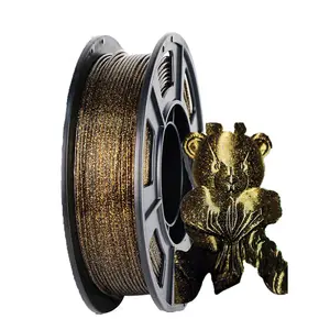 3D Printer Filament PLA Filament 1.75mm Black Gliter Gold filament 250g.