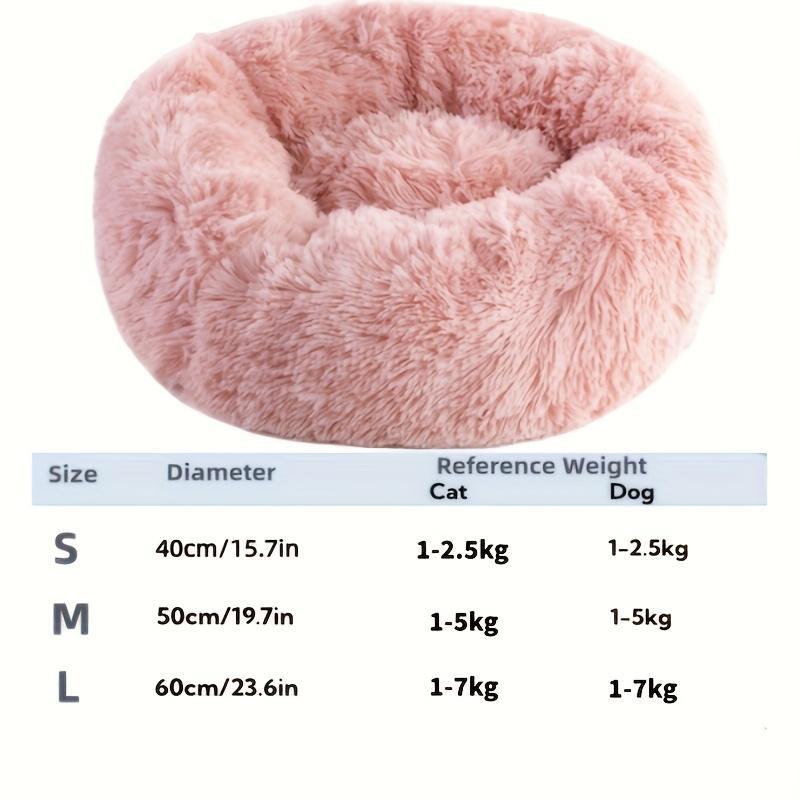 3 SIZE Winter Pet Bed for Cats & Dogs Plush & Warm with Multi-Color Choices Cozy All-Season Bed for Your Furry Friends Brown, Green, Pink, Purple & More Ultimate Comfort