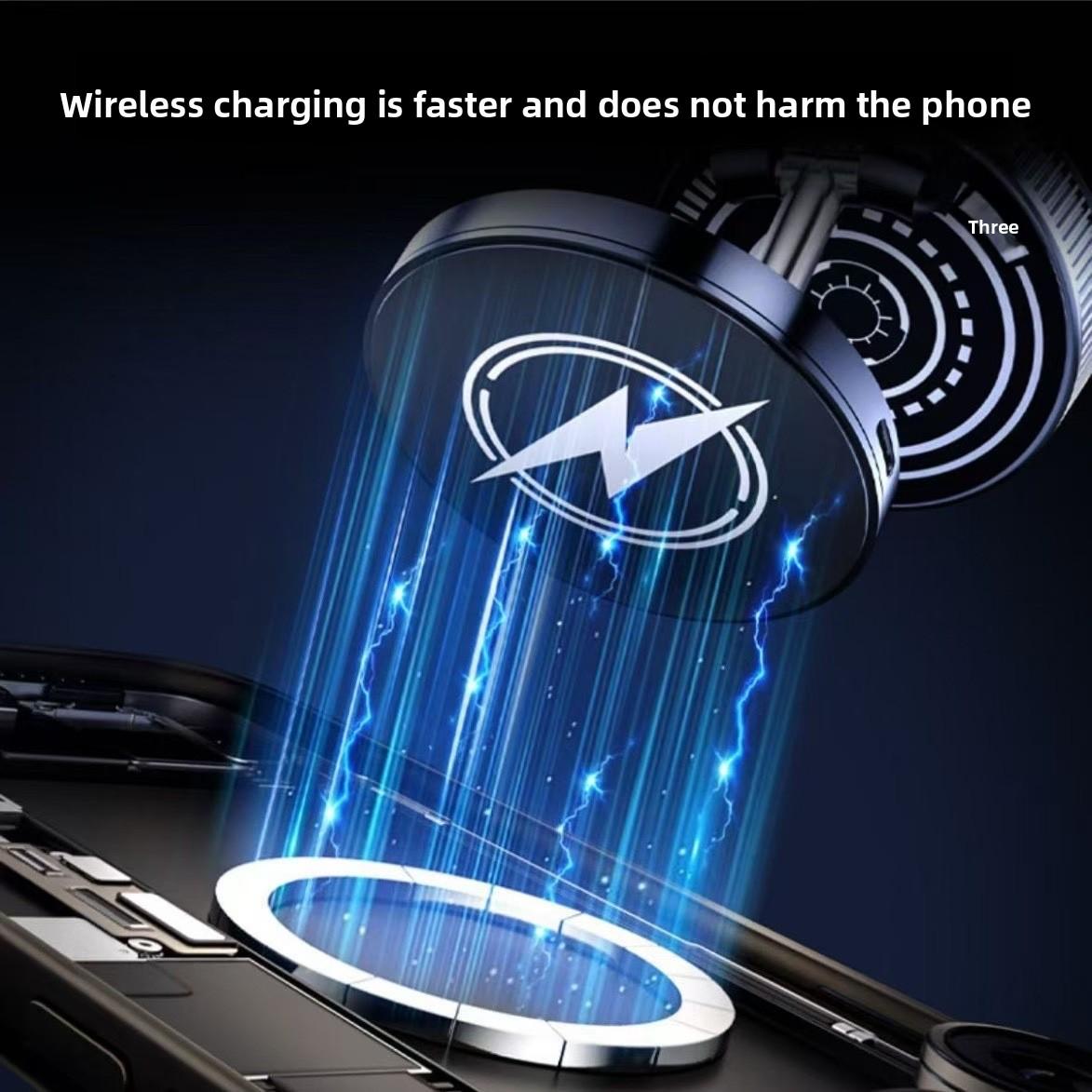Desktop Car Phone Holder Mount Rotating Vacuum Suction Magnetic Wireless Charging Portable for Phones lurvia case