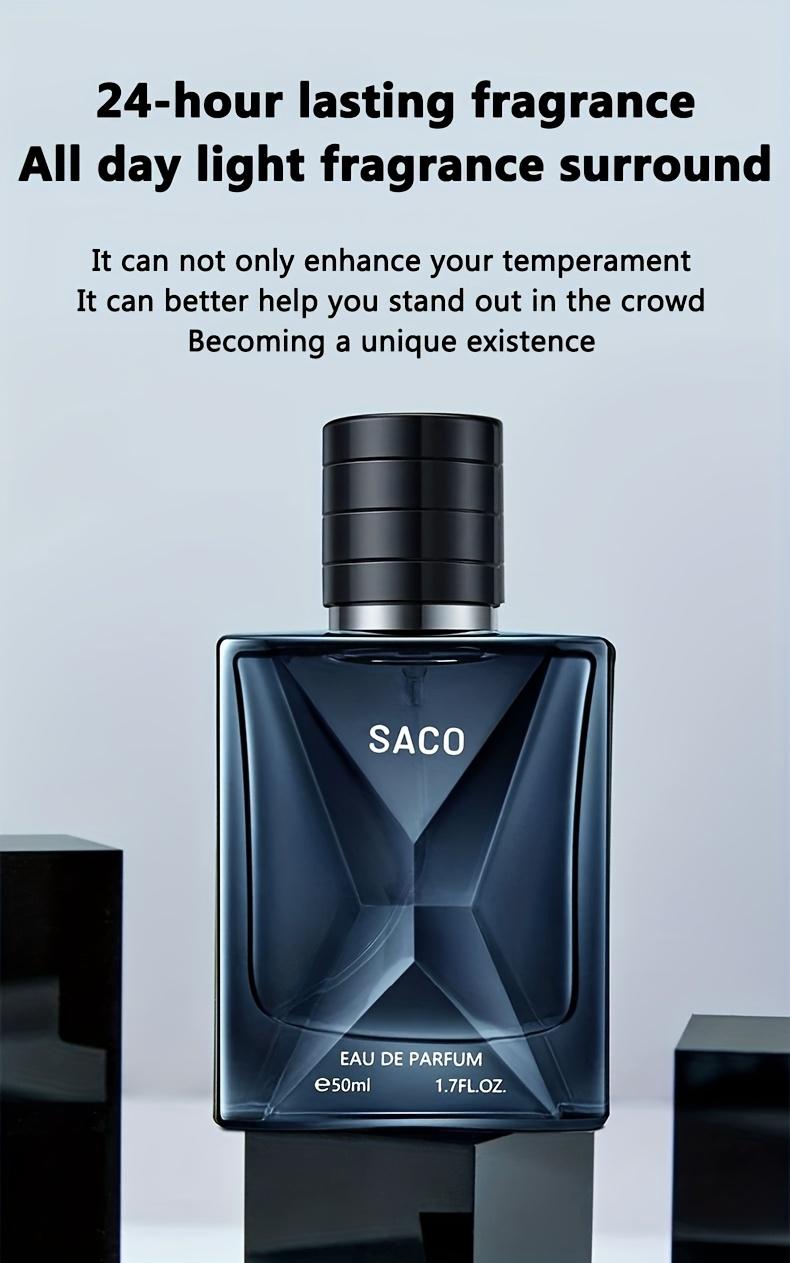 Men's Long-Lasting Eau de Toilette Spray Bottle - Fresh Spicy Scent with Lemon, Grapefruit Mint, Ginger, Amber, Cedarwood, 1.7 oz Amber Floral Men's Fragrance for Casual Wear, Enhances Charm, Men's Cologne, Peppermint