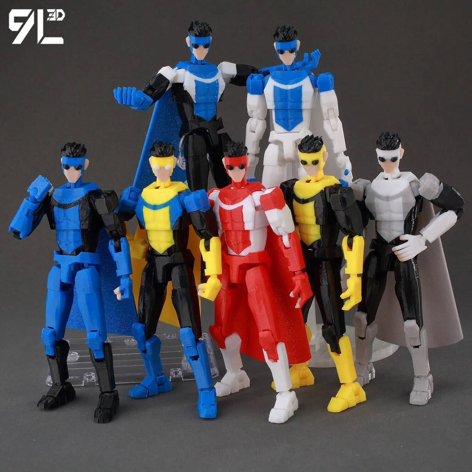 9L3D Lucky 13 Invincible Boy Conquer Omni Action Figure 3D Printed Anime Model Multi-Jointed Poseable Collectible Toy Gift Fan 9L3D Lucky 13 Invincible Boy Conquer Omni Action Figure 3D Printed Anime Model Multi-Jointed Poseable Collectible Toy Gift Fan