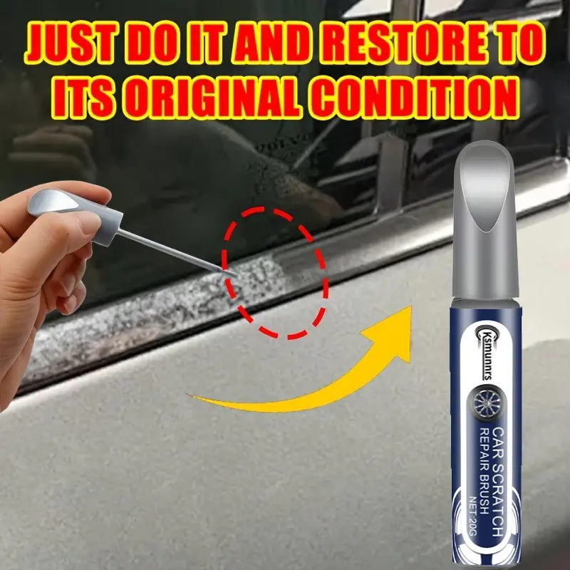 Chrome Parts Repair Pen, Car Chrome Touch-Up Paint Brush, Ideal for Wheel Hubs, Door Handles, Metal Components, Easy to Use, Portable, Compact, Essential for Car Owners